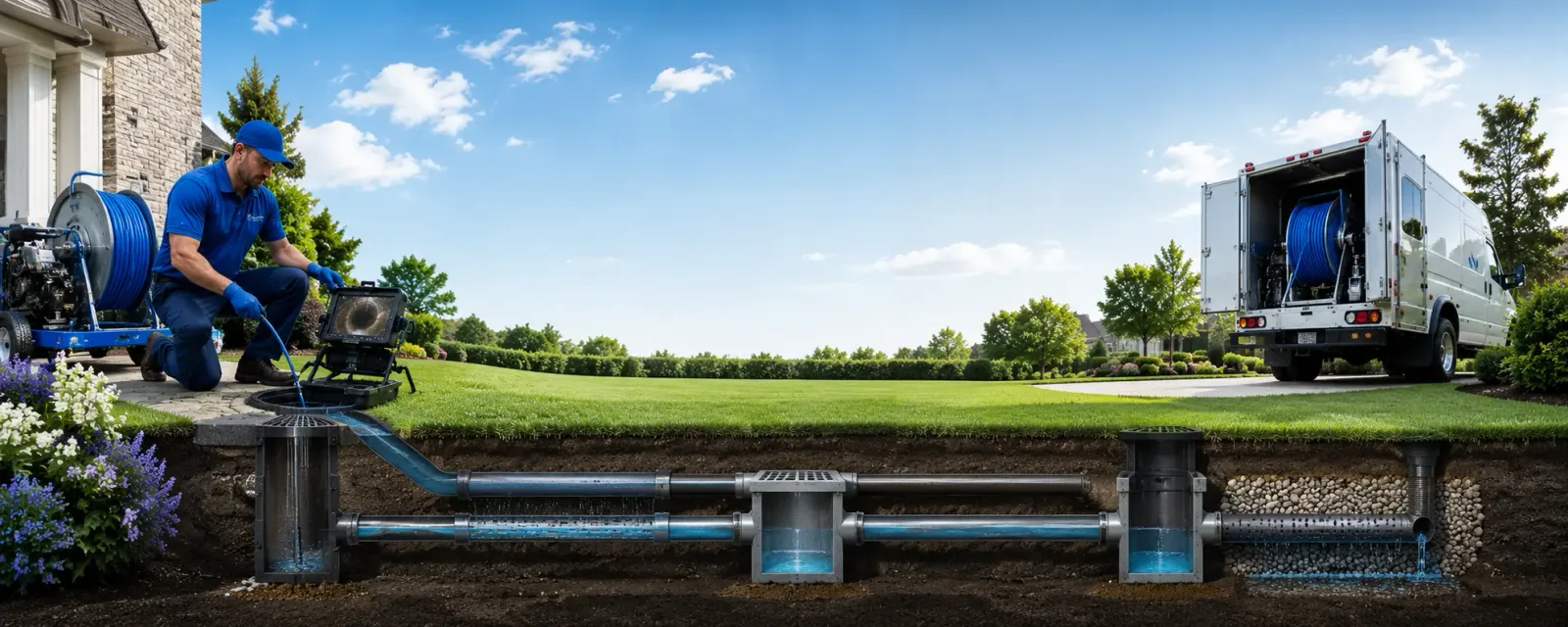 Outdoor drain cleaning information for Elmwood Park, IL